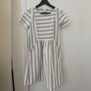 ICHI cotton striped dress